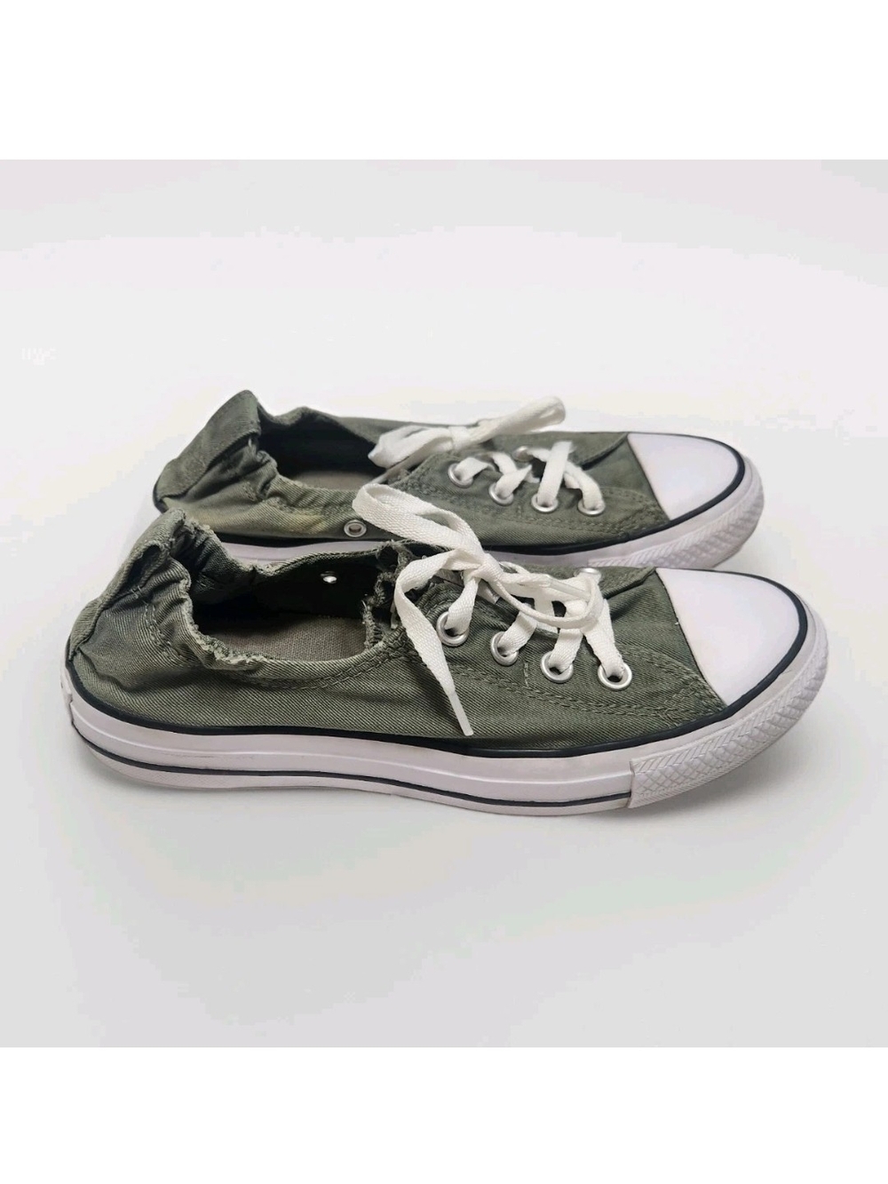 Converse Chuck Taylor All Star Shoreline Slip On Shoes 7 Army Olive Green EUC - Picture 8 of 12